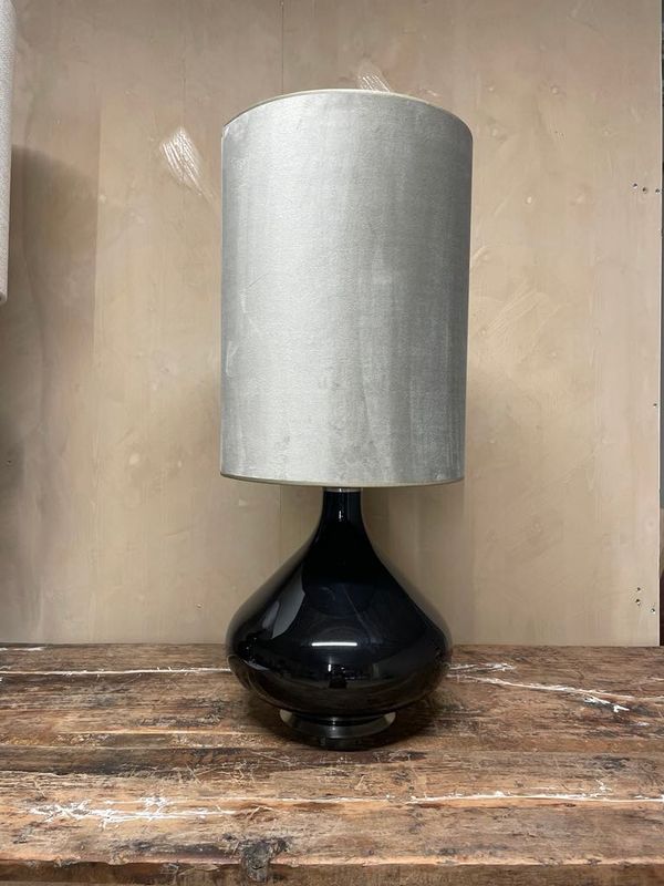 Flavia negra, Velour gråbeige, H 70cm